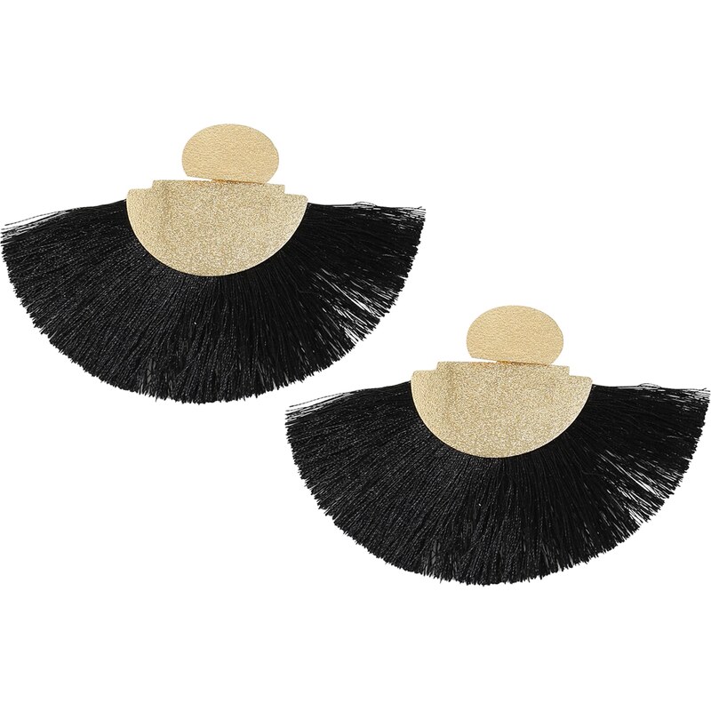 SOHI Náušnice zlatá / čierna 63146005