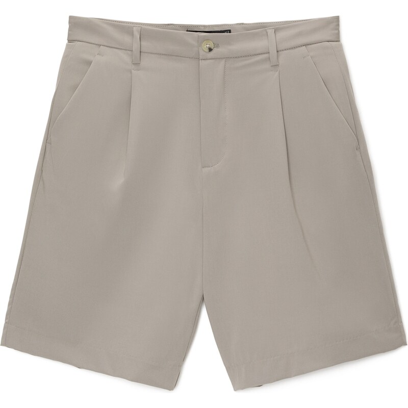 Pull&Bear Plisované nohavice tmavošedá 63146219