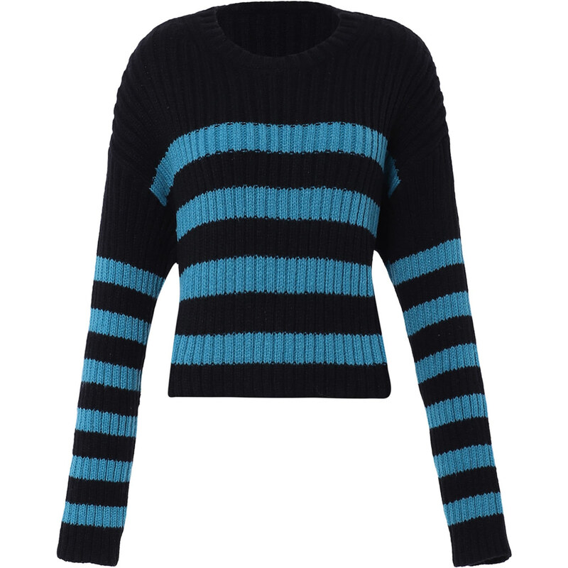 MYMO Sveter svetlomodrá / čierna 63146377