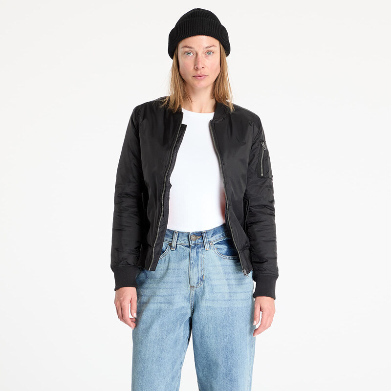 Bunda Urban Classics Ladies Basic Bomber Jacket Black S 47100683