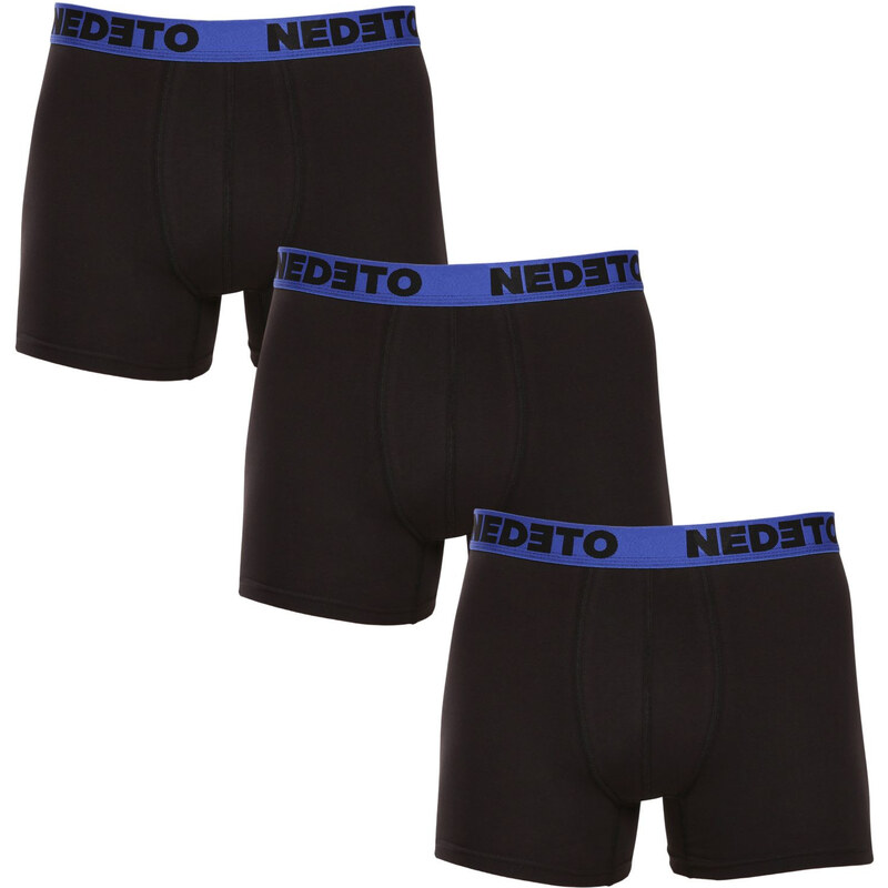 3PACK pánske boxerky Nedeto čierne (3NBC6) 63147456
