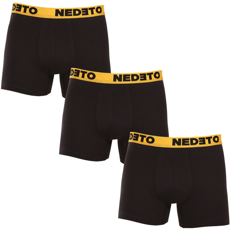 3PACK pánske boxerky Nedeto čierne (3NBC2) 63147460
