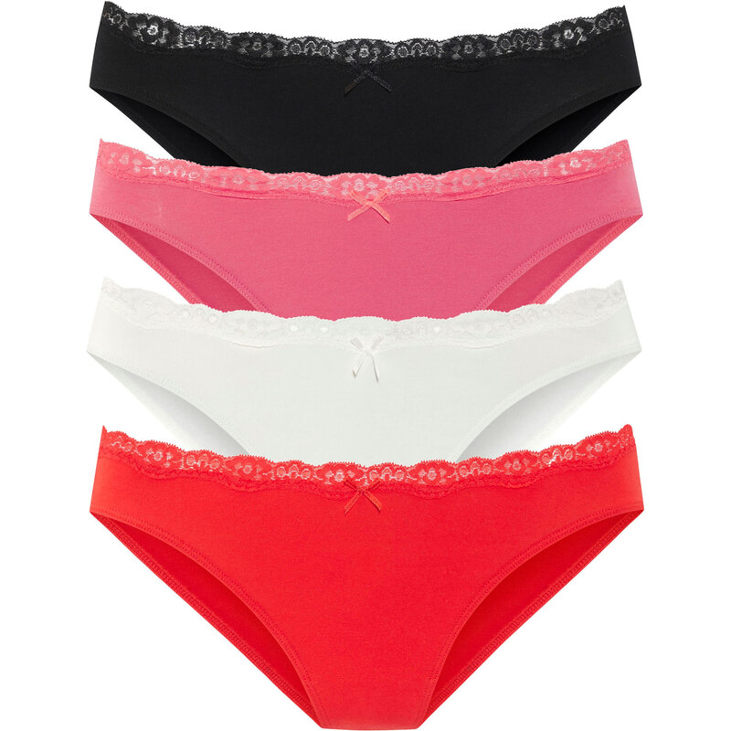 LASCANA Tangá ružová / krvavo červená / čierna / biela 63150261