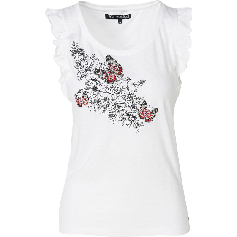 KOROSHI Top červená / čierna / biela 63153677