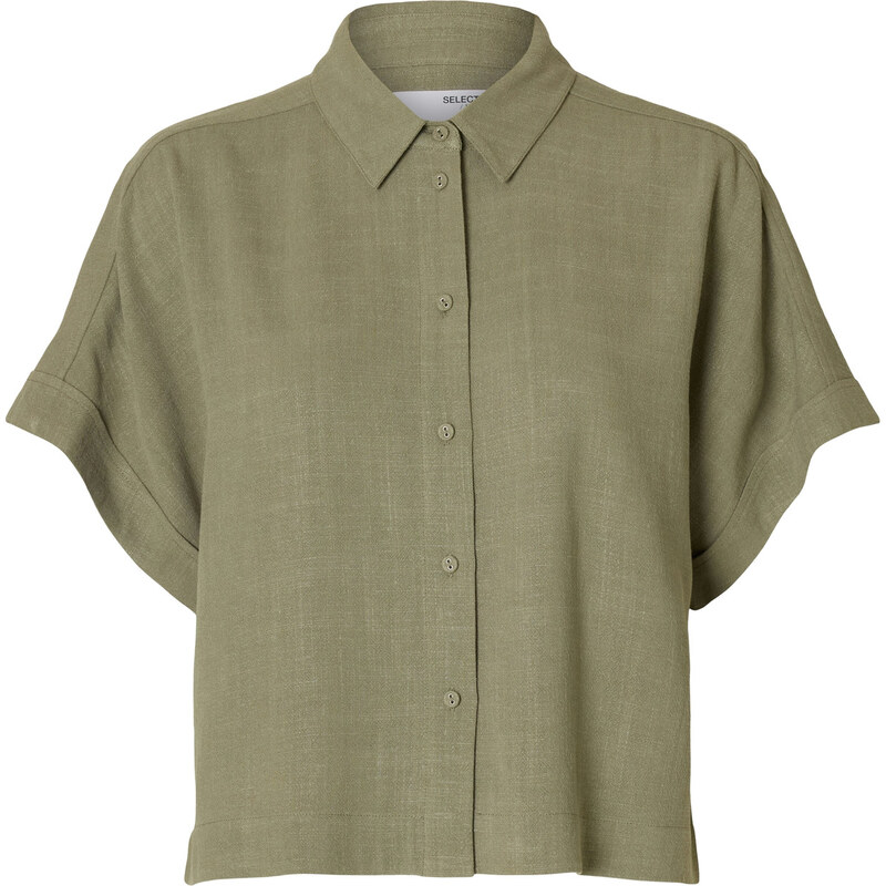 SELECTED Blúzka SLFViva tmavozelená 63154410