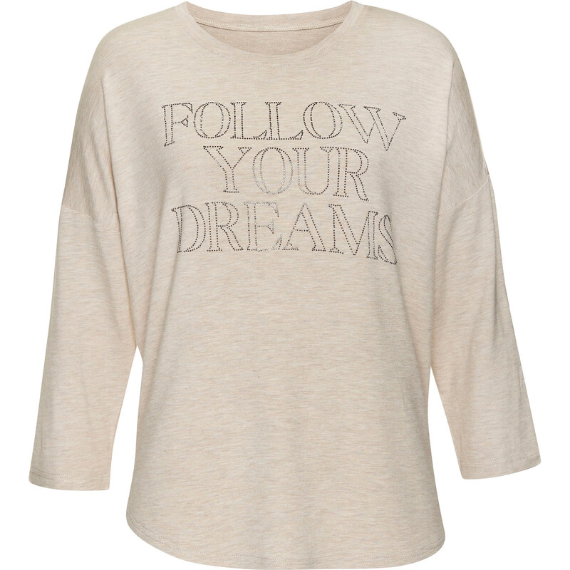 LASCANA Tričko béžová melírovaná 63154771