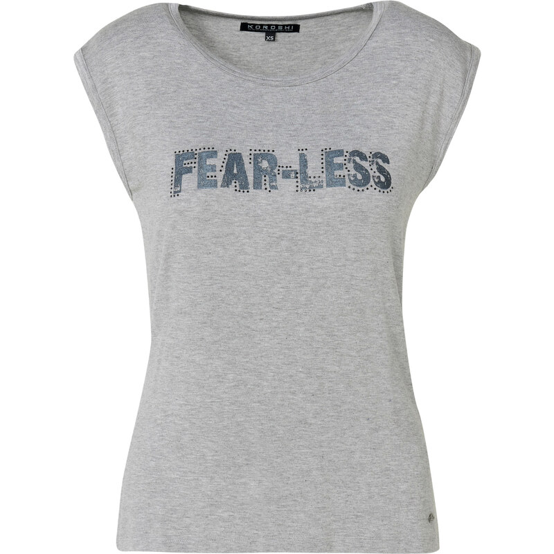 KOROSHI Top tmavomodrá / sivá melírovaná 63155608