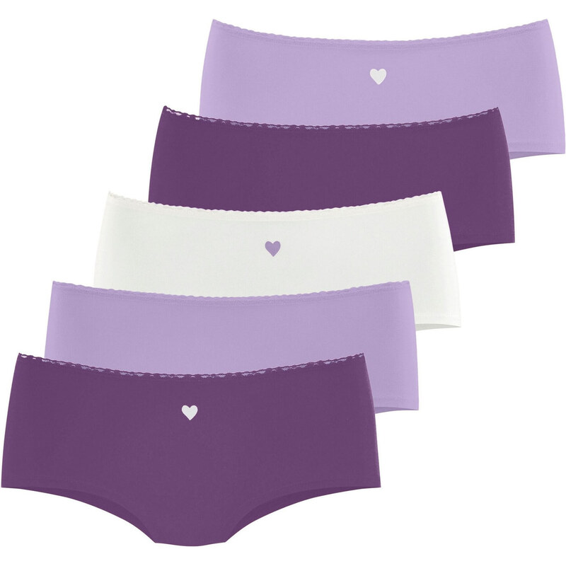 LASCANA Nohavičky černicová / svetlofialová / biela 63157155