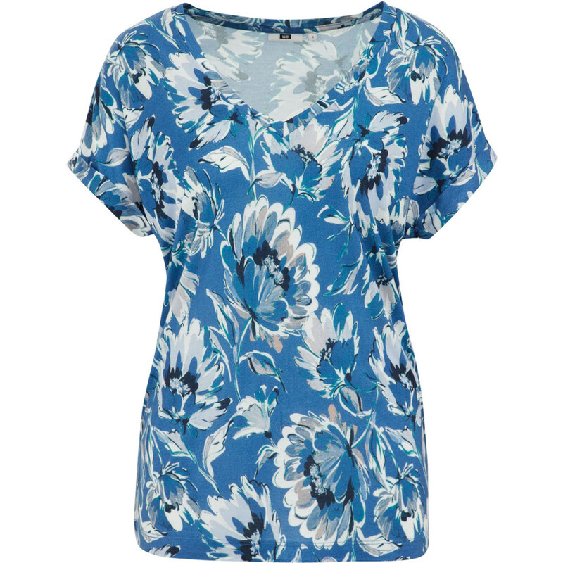 WE Fashion Tričko modrá / námornícka modrá / biela 63158132