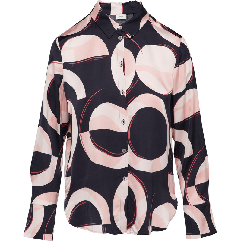 s.Oliver BLACK LABEL Blúzka námornícka modrá / ružová / rosé / 63159166