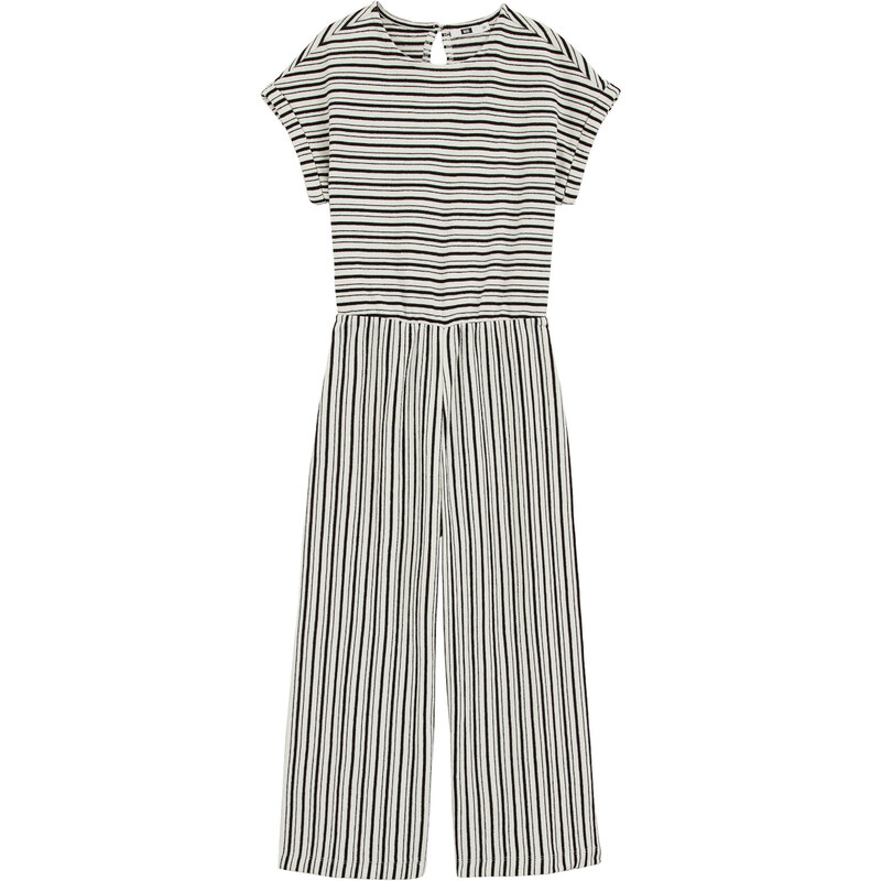 WE Fashion Overal čierna / prírodná biela 63161715