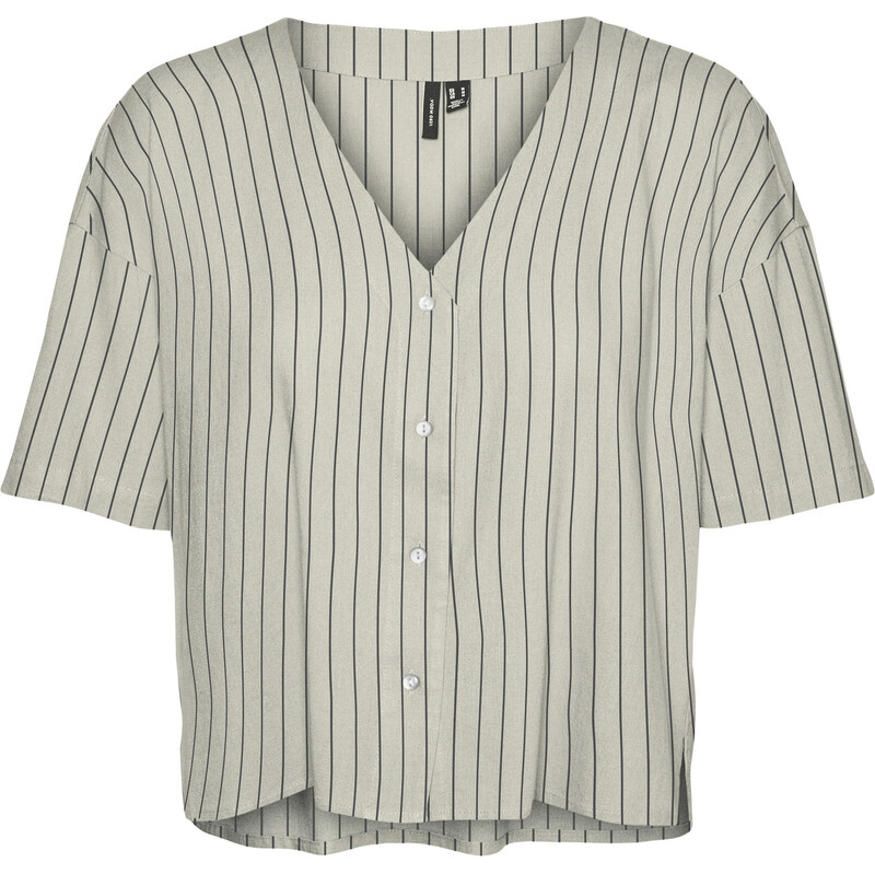 VERO MODA Blúzka VMJESMILO svetlosivá / čierna 63162109