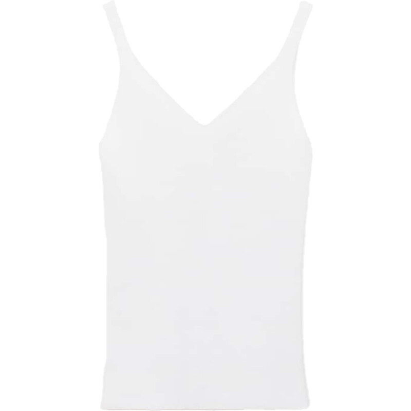 MANGO Vyšívaný top GYM nebielená 63164279