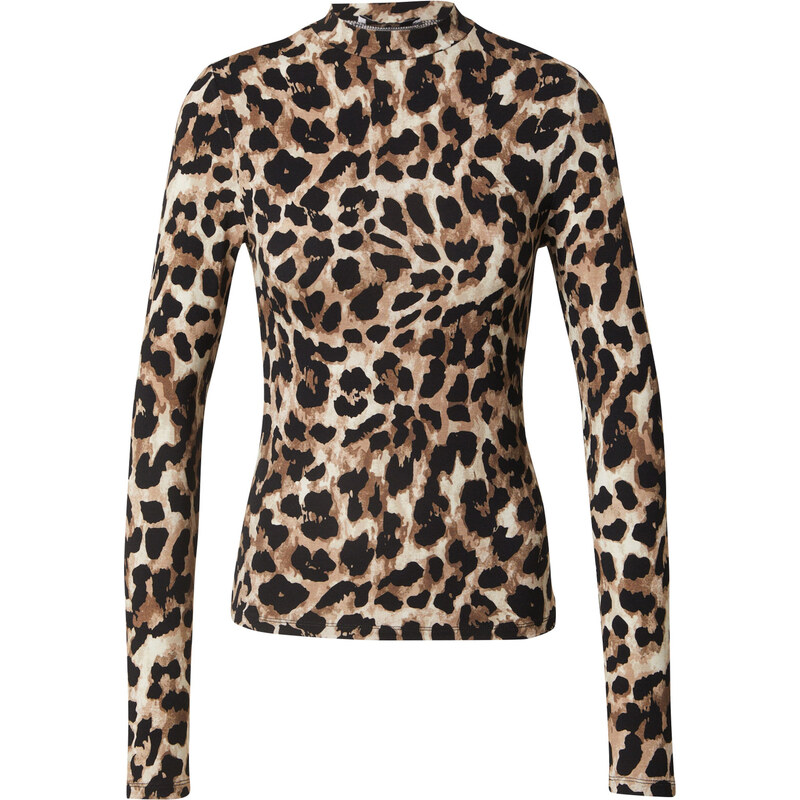 ABOUT YOU Tričko Shelly béžová / svetlohnedá / čierna 63164774