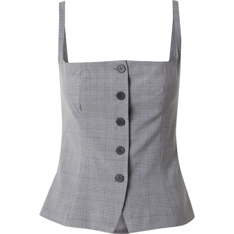 WEEKDAY Top Panda béžová / sivá / čierna 63165207