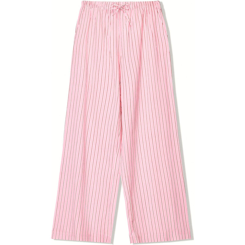 Bershka Nohavice ružová / červená / biela 63165318