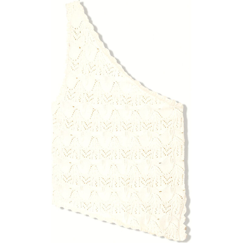 Bershka Vyšívaný top nebielená 63165366