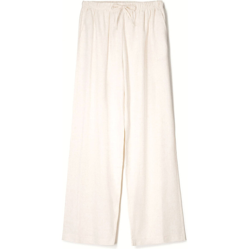 Bershka Nohavice pastelovo žltá 63165743