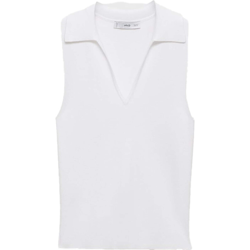 MANGO Vyšívaný top MOISO nebielená 63167559