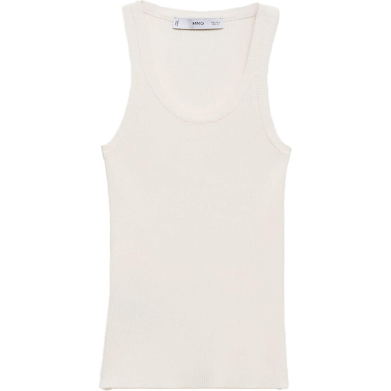 MANGO Vyšívaný top RIRIN nebielená 63167568