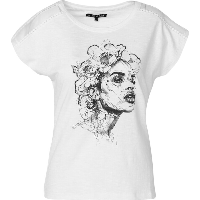 KOROSHI Tričko červená / biela 63167988