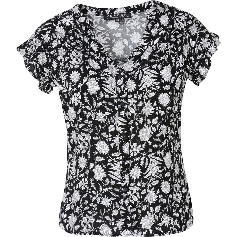 KOROSHI Blúzka čierna / biela 63168051