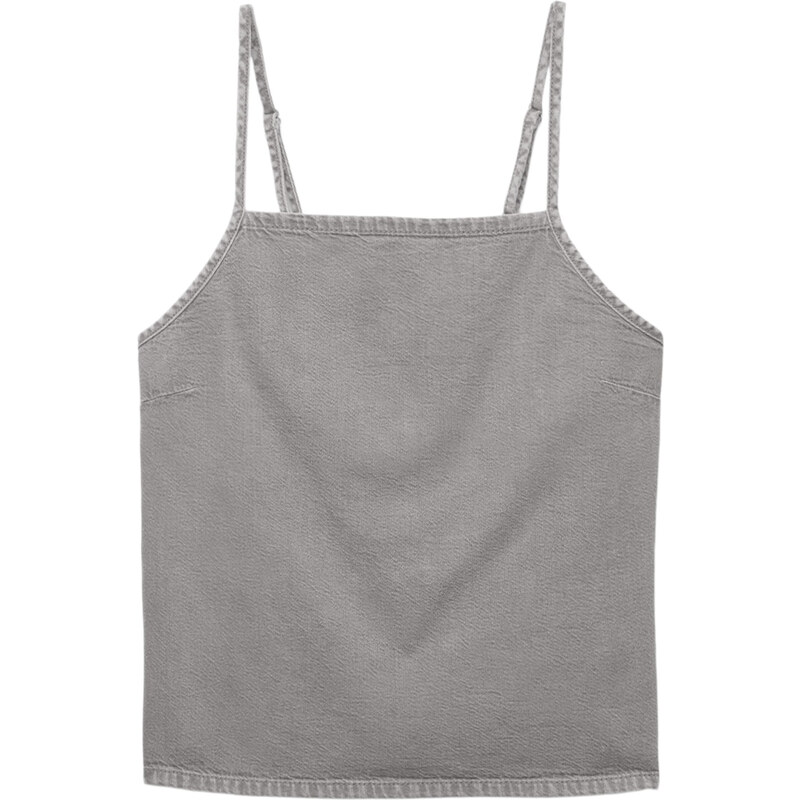 Pull&Bear Top sivý denim 63169040