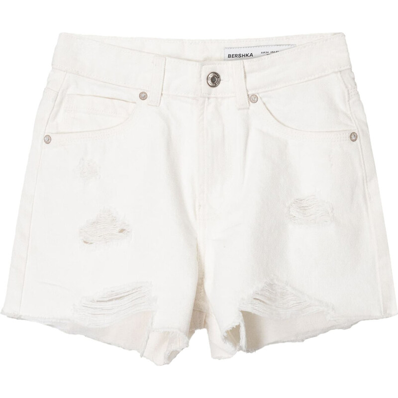Bershka Džínsy biela 63169297