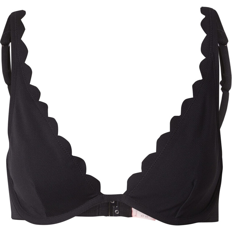 Hunkemöller Bikinový top Scallop čierna 63169536