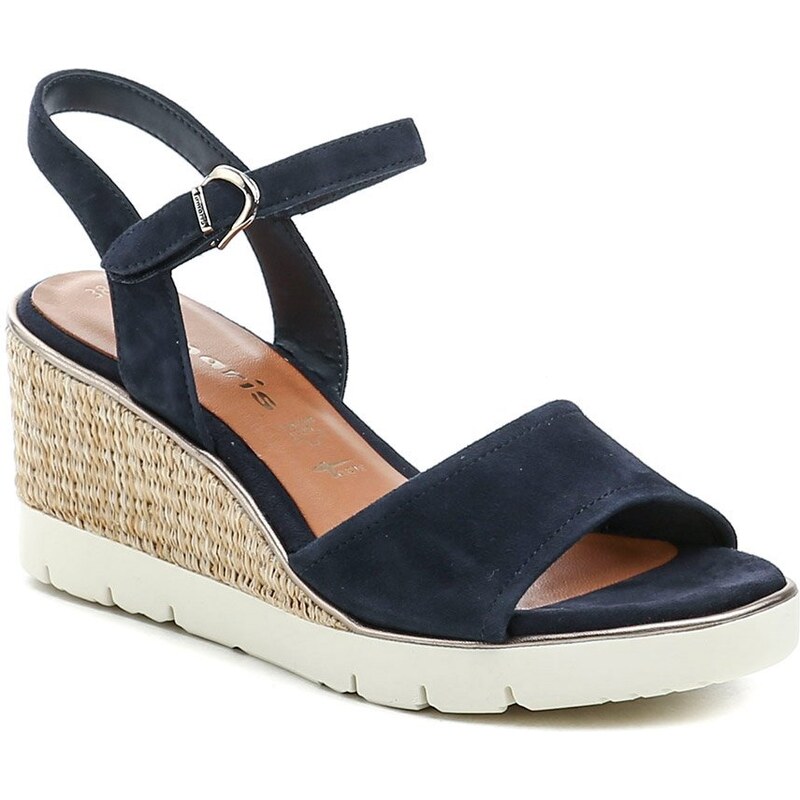 Tamaris 1-28360-44 navy dámske sandále na kline 63170631