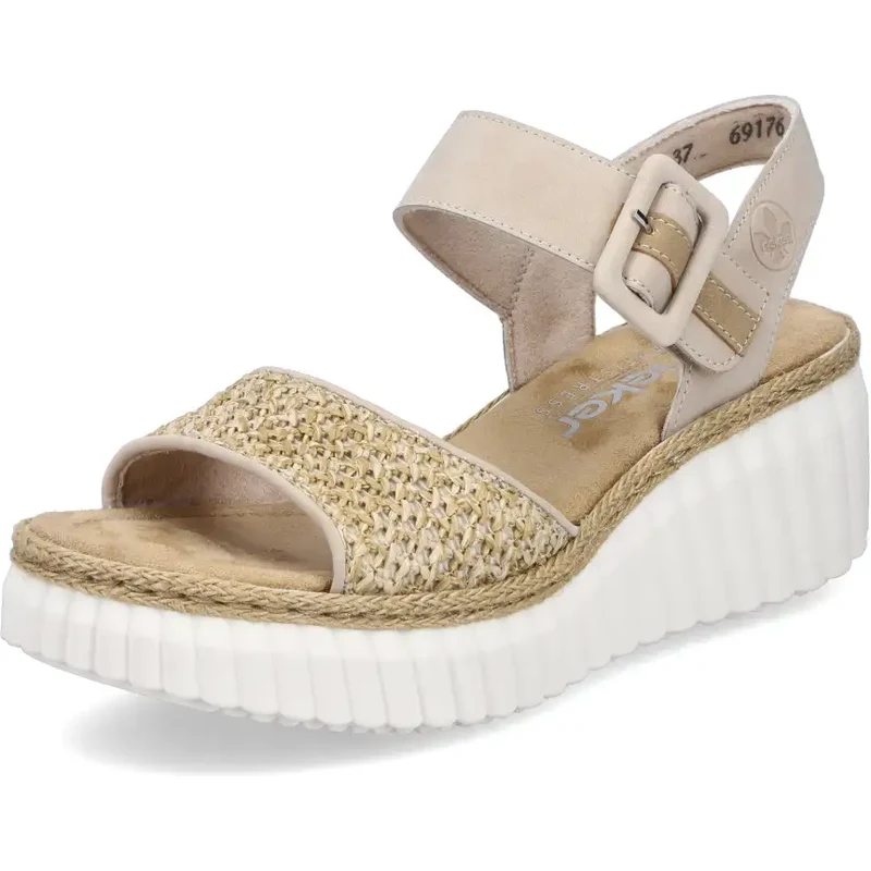 E-shop Dámske sandále RIEKER 69176-62 béžová S5