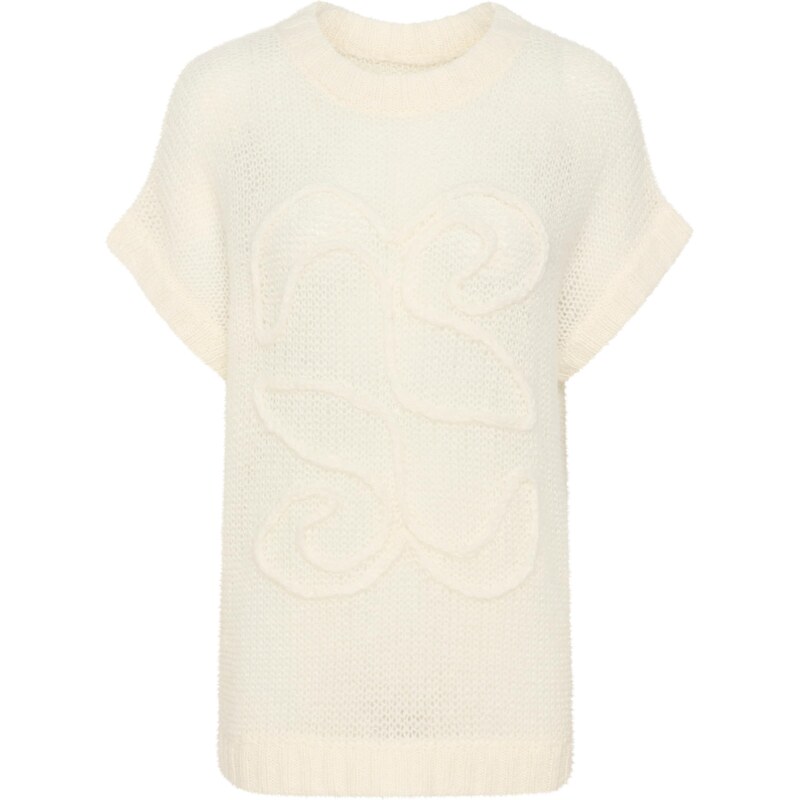 My Essential Wardrobe Sveter LingoMW biela ako vlna 64248062