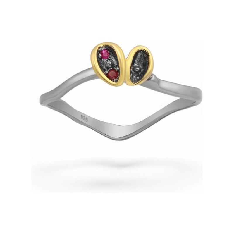 Strieborný prsteň Flamma 62898361