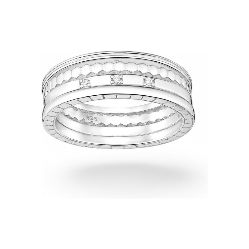 Strieborný prsteň Quadra 62935050