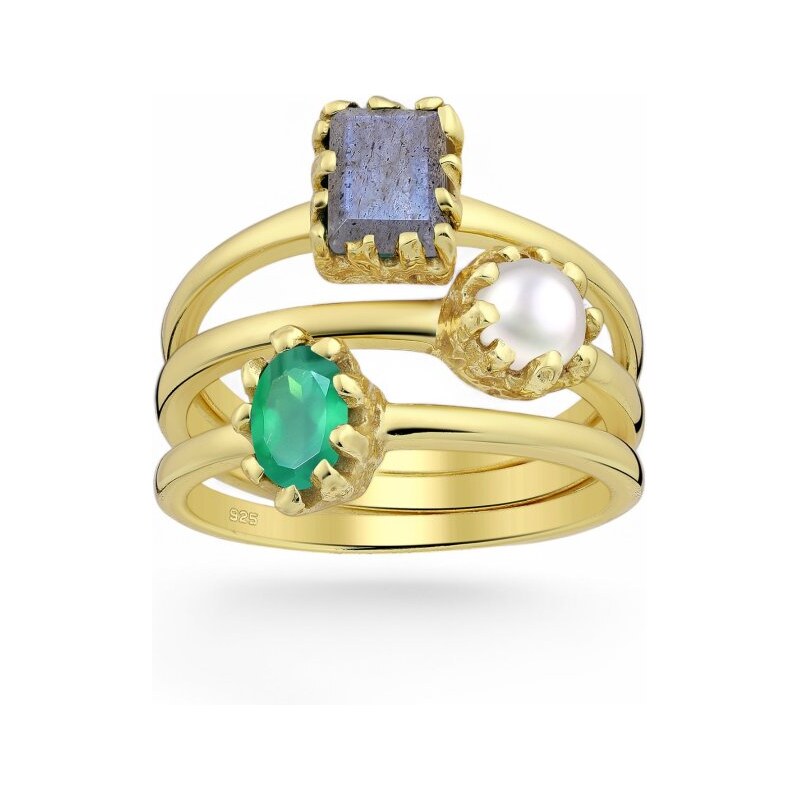 Strieborný prsteň Tria 62935049