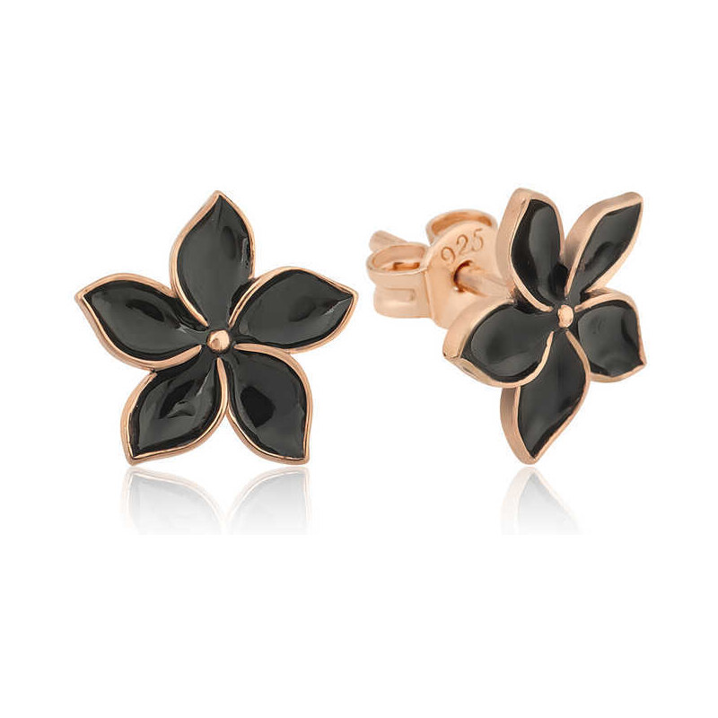 Strieborné náušnice Jasmine ČIERNE 62777149