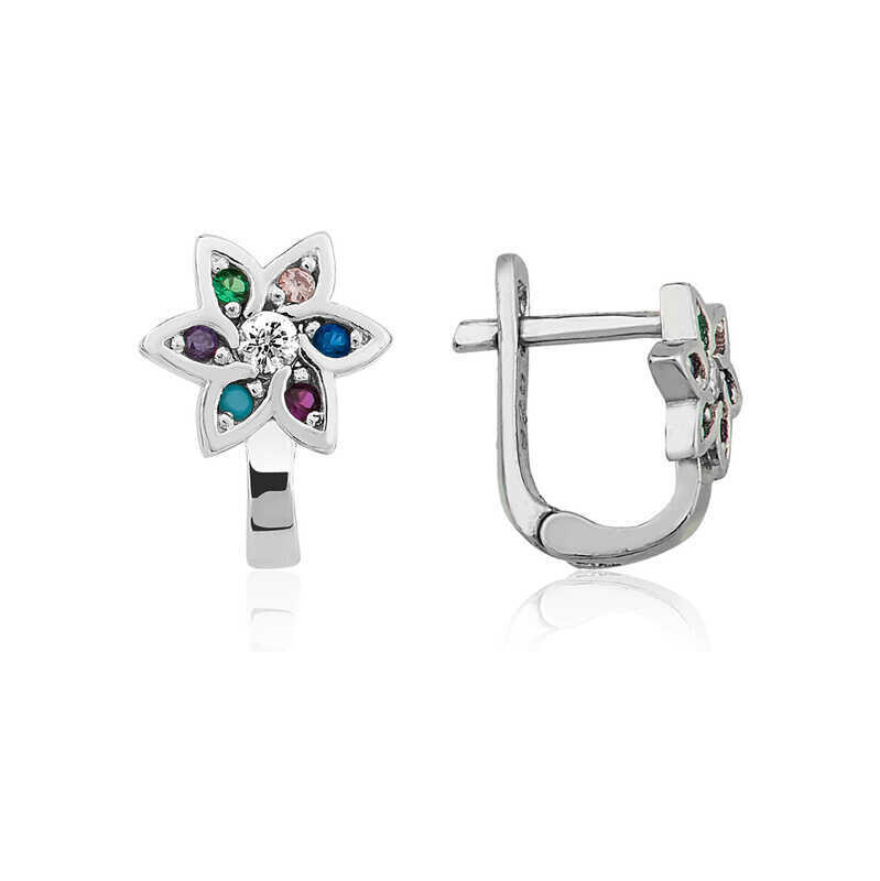 Strieborné náušnice Flora 62777857