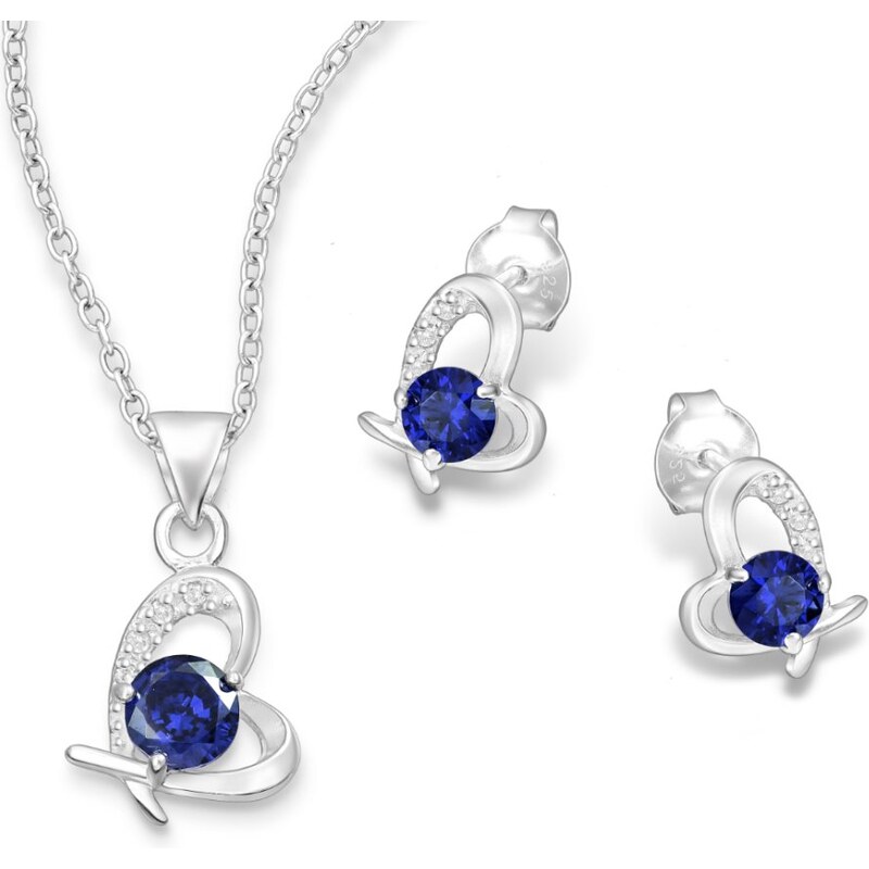 Strieborný set Freya MODRÝ 62040198