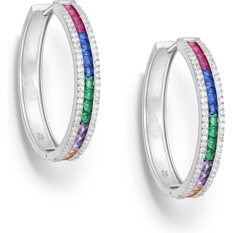 Strieborné náušnice Remi VIACFAREBNÉ 62040195