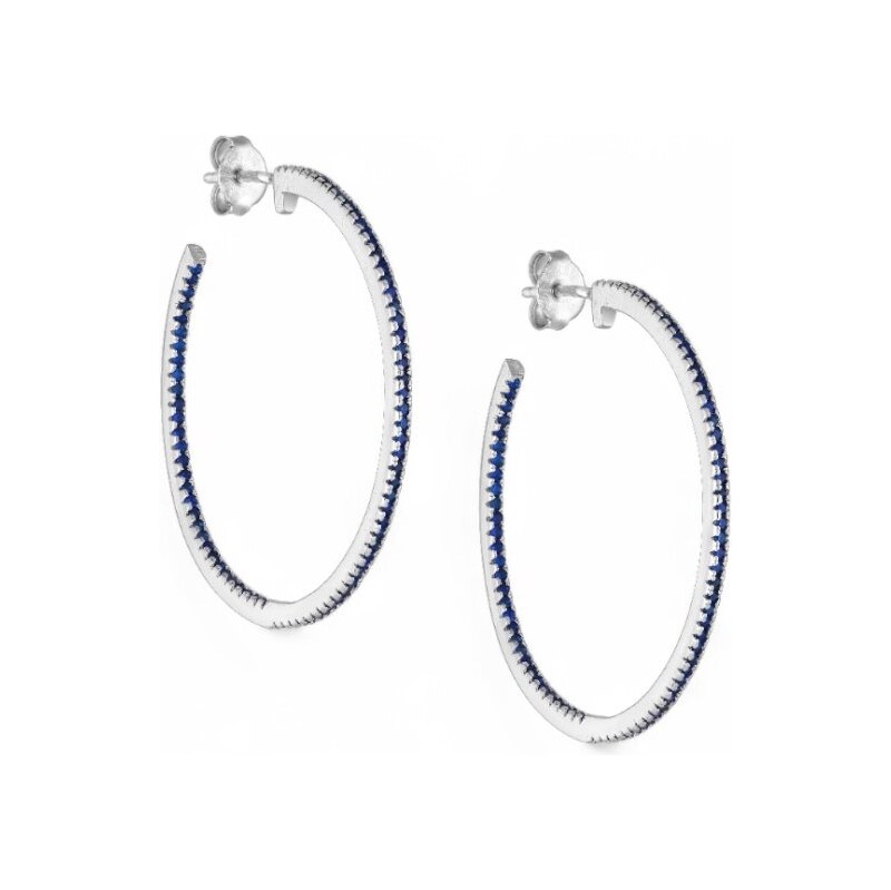 Strieborné náušnice Zari MODRÉ 62040078