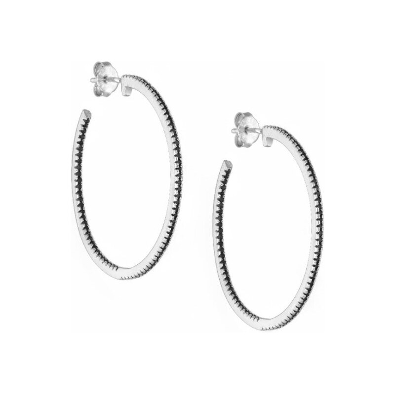 Strieborné náušnice Zari ČIERNE 62040077