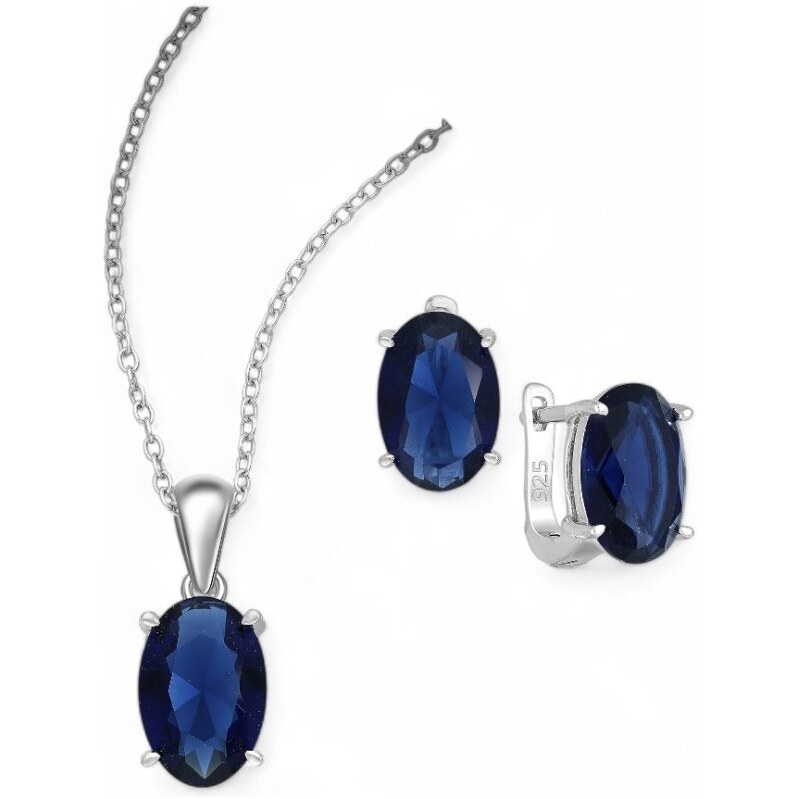 Strieborný set Mahsa MODRÝ 62040046