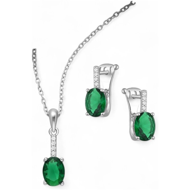 Strieborný set Tannaz ZELENÝ 62040050