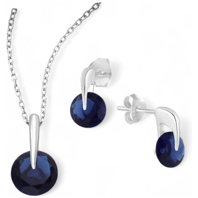 Strieborný set Fariba MODRÝ 62040034
