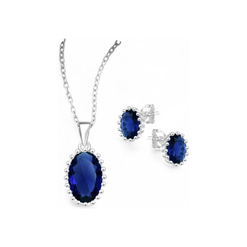 Strieborný set Leila MODRÝ 62040039