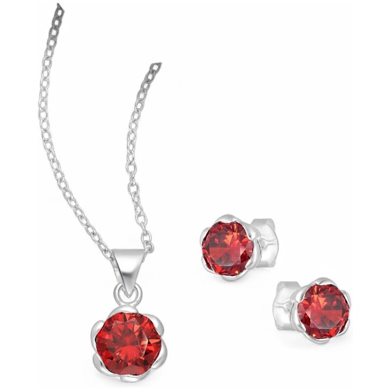 Strieborný set Bita ČERVENÝ 62040032