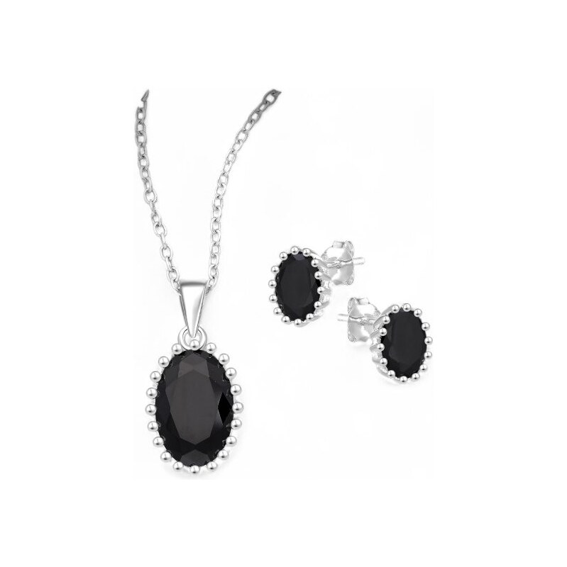 Strieborný set Leila ČIERNY 62040038