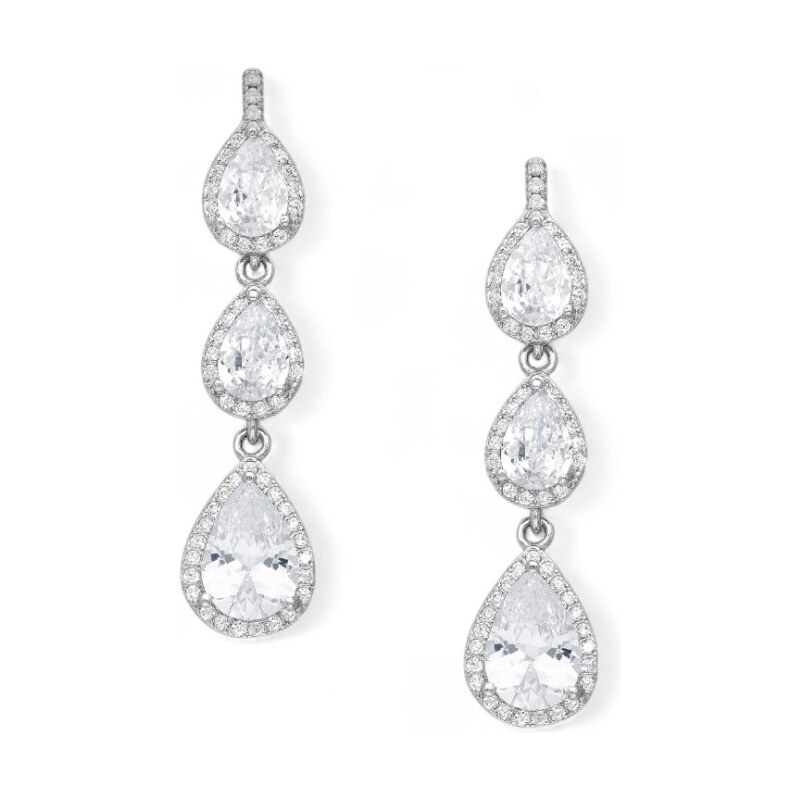 Strieborné náušnice Mina BIELE 62039995