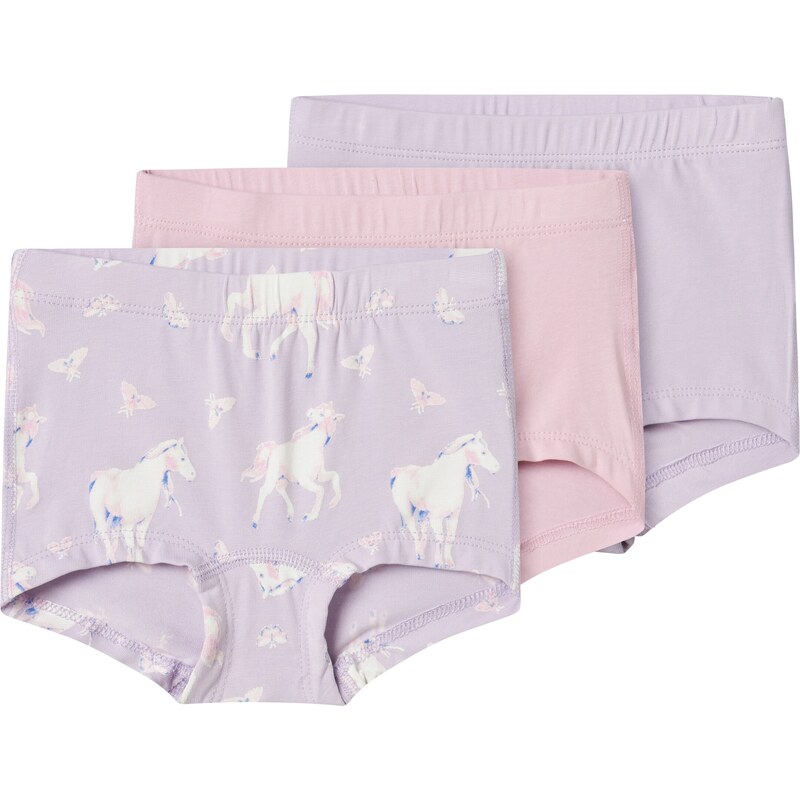 NAME IT Nohavičky slivková / svetlofialová / levanduľová / biela 55132514