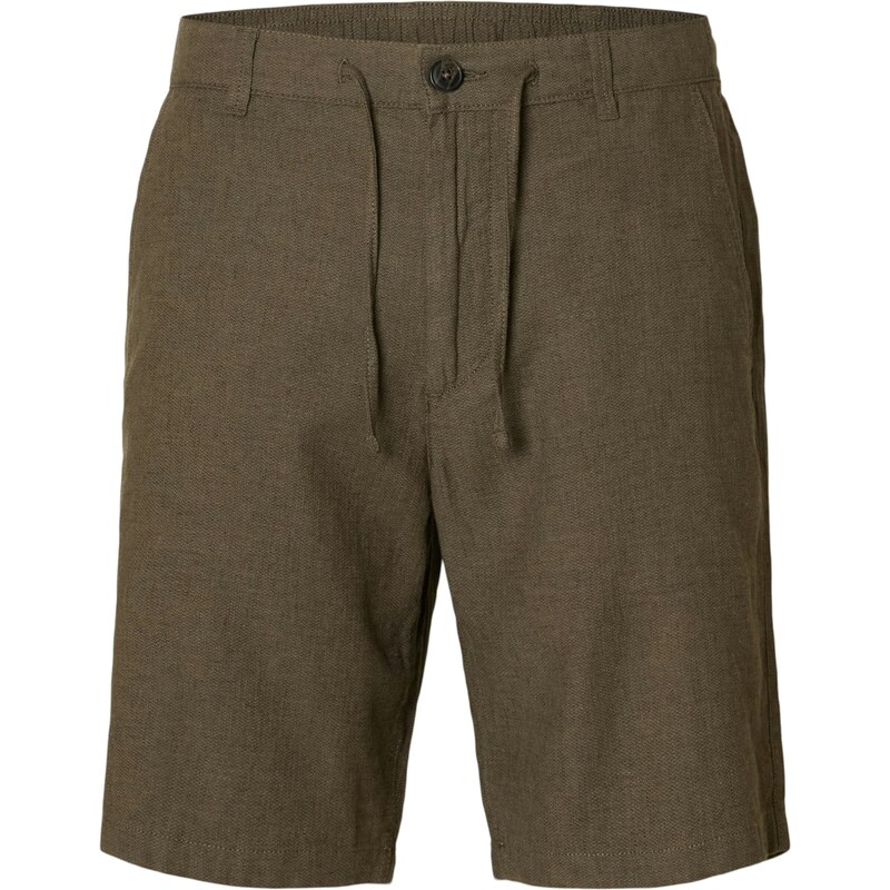 SELECTED Chino nohavice SLHBRODY olivová 63199350